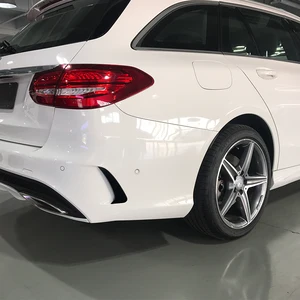 Накладка на задний бампер с флагом AMG, накладка на крыло для Mercedes Benz C Class S205, для автомобиля с кузова Универсала C180 C200, аксессуары для стайлинга автомобиля