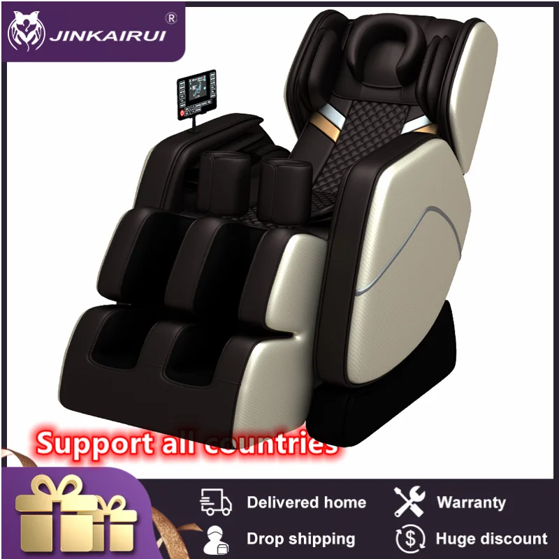 

Jinkairui Luxury Intelligent Full-body Multifunctional Zero-Gravity Massage Chair LCD Touch Screen Wormwood Hot Compress Heating