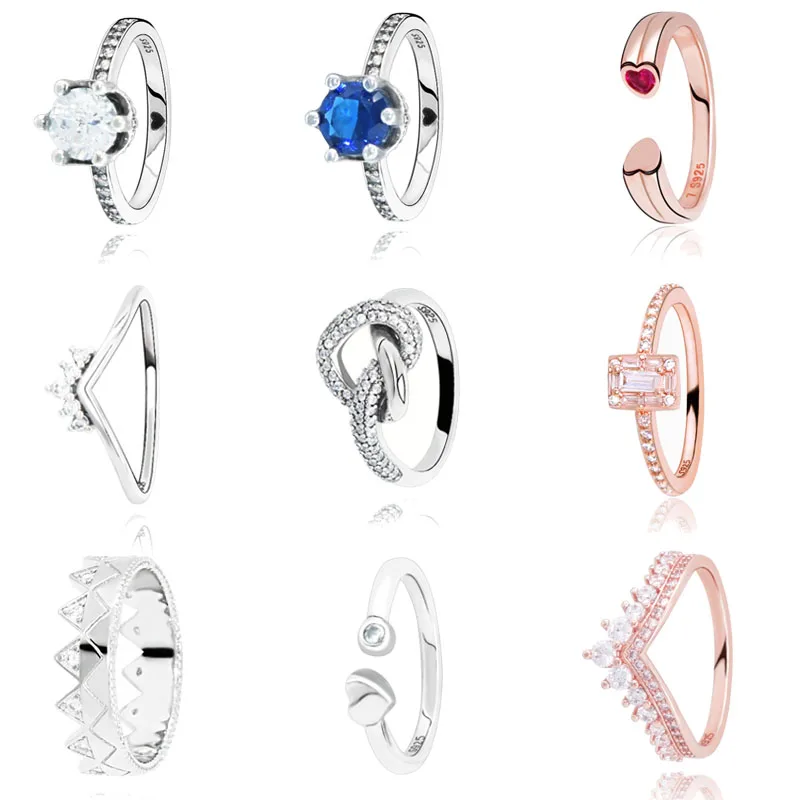 Модные кольца из стерлингового серебра 925 пробы сверкающее кольцо с крылом и