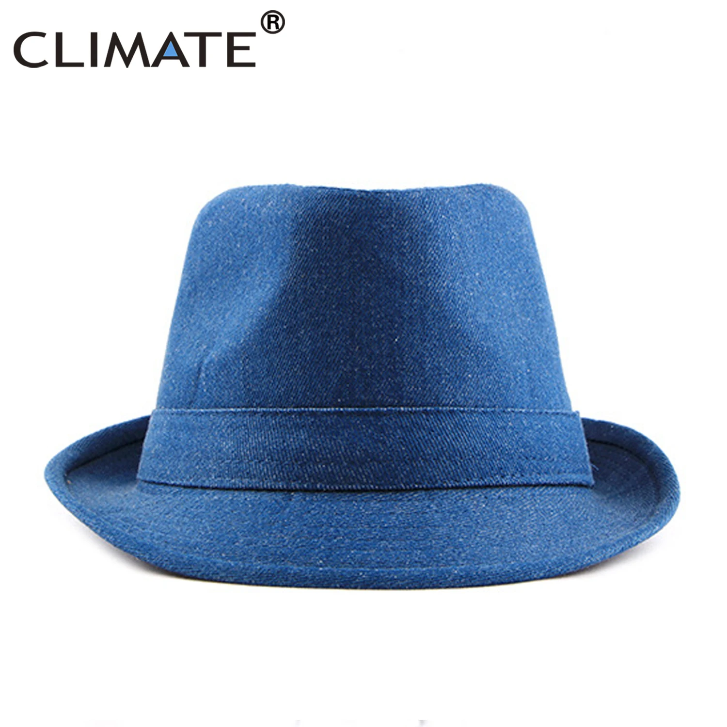 Мужская джинсовая джазовая шляпа CLIMATE фетровая одежда головные уборы для мужчин