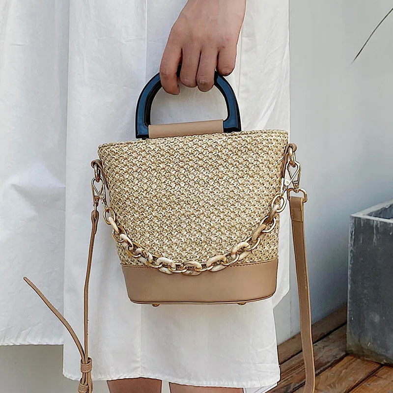 

Summer Straw Bags For Women 2021 New Design Small Beach Crossbody Shoulder Bag Female Travel Handbags And Totes