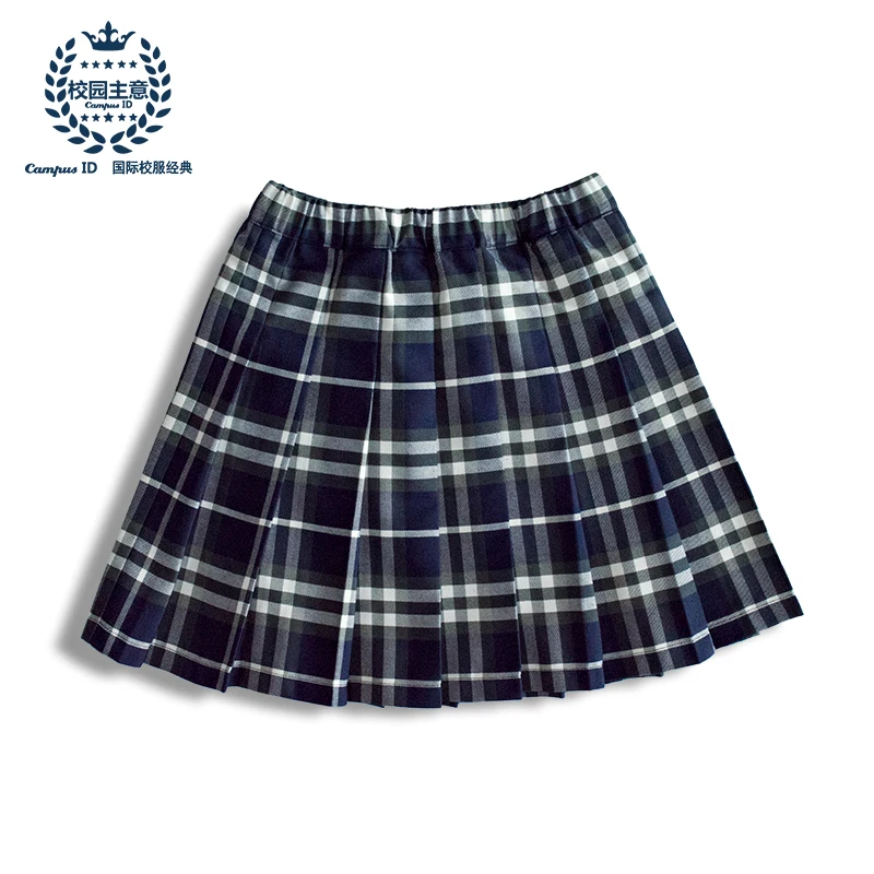 2020 юбки для девочек Классическая плиссированная юбка в клетку британском стиле