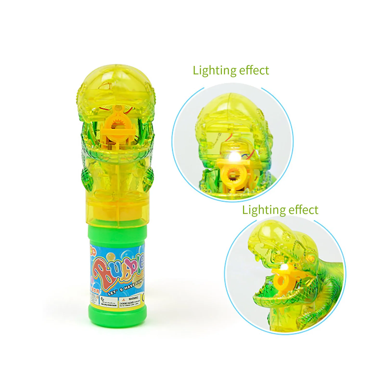 

DIY Electric Jurassic Dinosaur Bubble Gun Shooter Light Up Blower LED Flashing Bubble Blaster Cartoon Outdoor Toys For Children