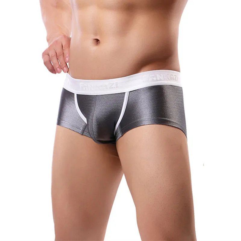 Для мужчин сексуальное нижнее белье трусы боксеры из дышащего нейлона