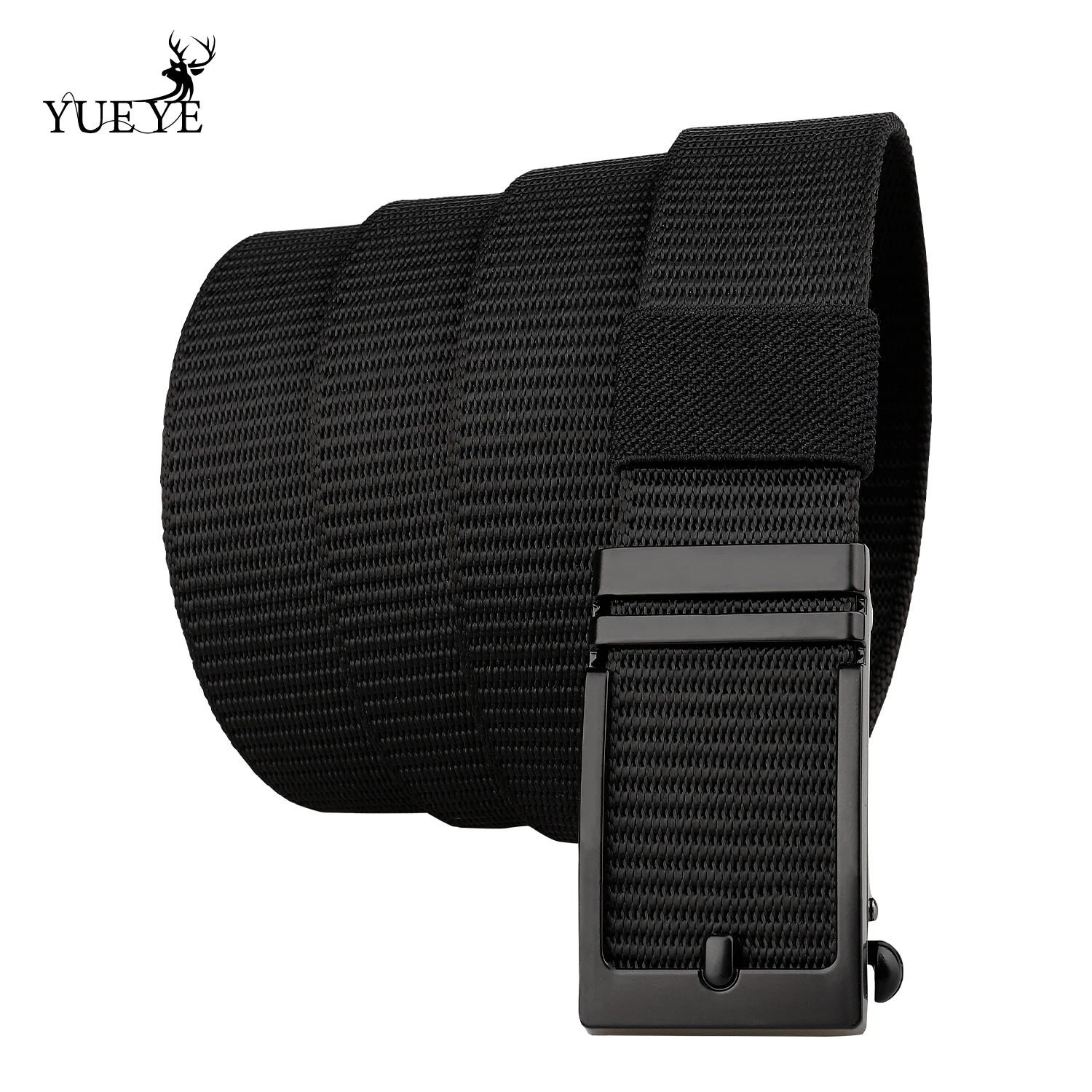 

Men's canvas belt high quality nylon alloy buckle leisure sports belt toothless automatic buckle 125cm high quality belt