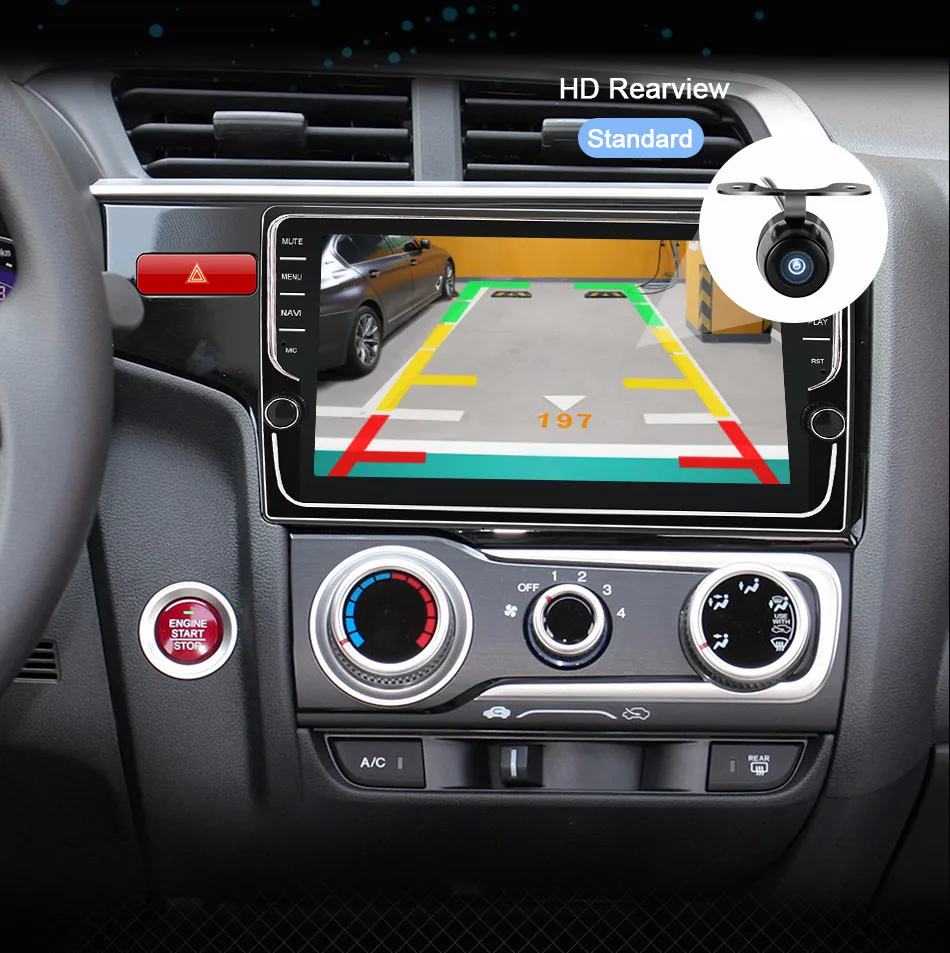 Eunavi 2 din " Android 9 Автомобильный мультимедийный Авто Радио стерео для HONDA JAZZ FIT правый руль gps 4G+ 64G без dvd bt