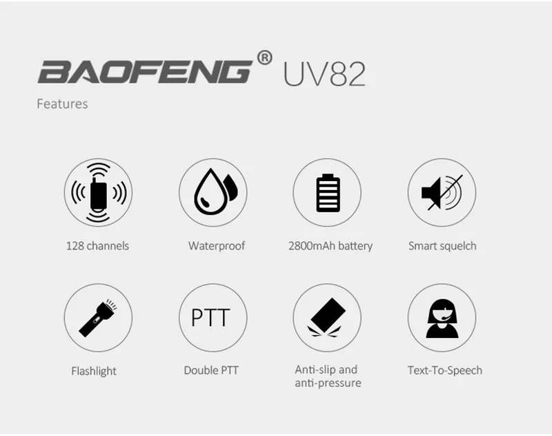 2 шт. Baofeng UV-82 двухдиапазонный УКВ/УВЧ 136-174/400-520 МГц 8 Вт портативный радиопередатчик FM водонепроницаемый двухсторонний радиолюбительский сканер