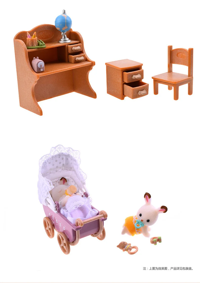 Япония Sylvanian Families Набор кукольной мебели шоколадный кролик девичий игровой дом игрушки мебель серия