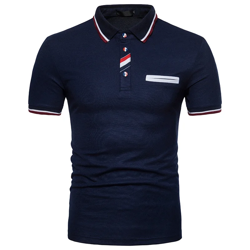 

Мужская футболка-поло с коротким рукавом, на пуговицах