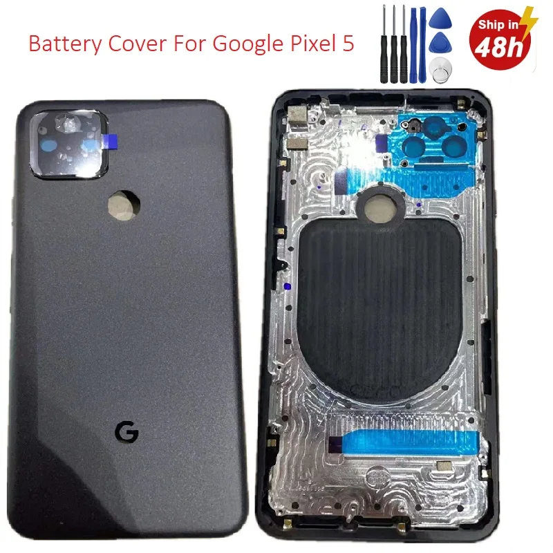 

Battery Back cover For Google Pixel 5 Battery Cover Door back housing Rear Case Pixel 5 Battery Back Rear Cover Door with Came