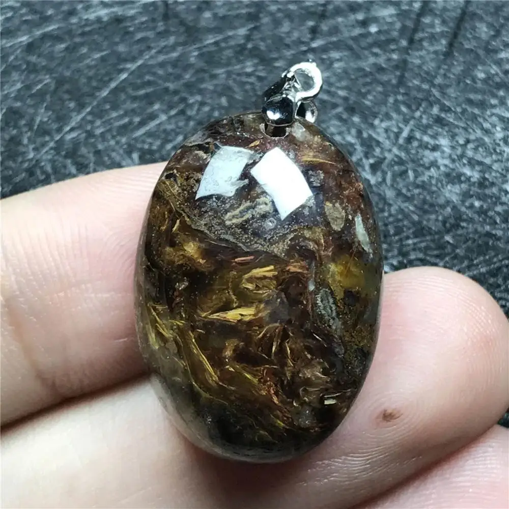 Натуральный желтый кулон-питерсайт для женщин мужчин в форме яйца драгоценный