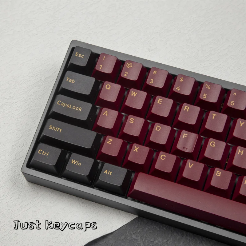 168 Keys PBT DOUBLE SHOT Cherry Profile Red Samurai Keycap For GMMK pro NJ68 Mx Switch Mechanical Gaming Keyboard