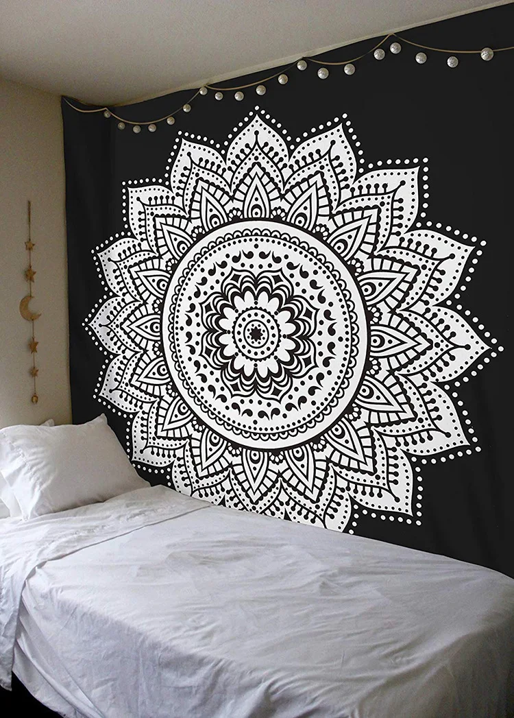 

Zeegle Tapestry Sandy Beach Throw Rug Travel Mattress Bohemian Sleeping Pad Tapestry Picnic Blanket Indian Mandala Wall Hanging