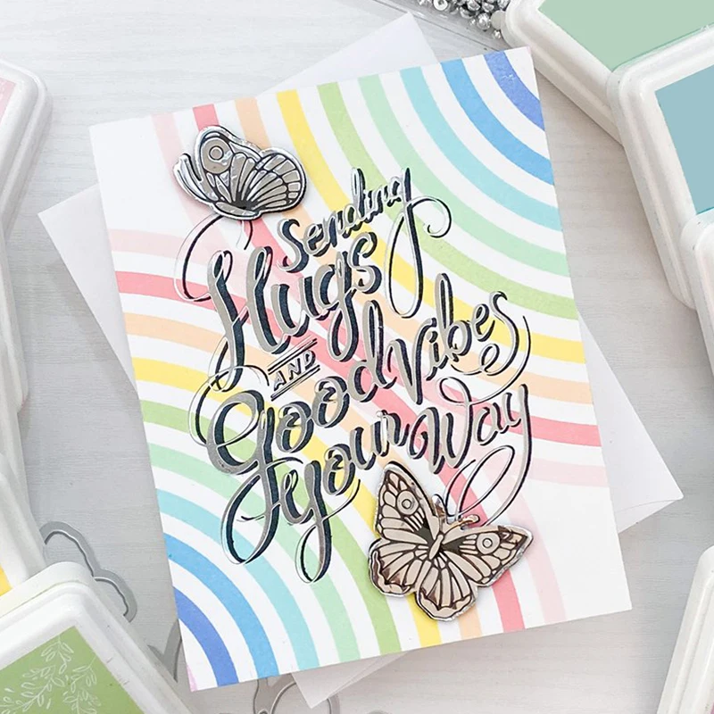 Новинка 2021 прозрачные штампы с надписью на английском языке Good Vibes горячие