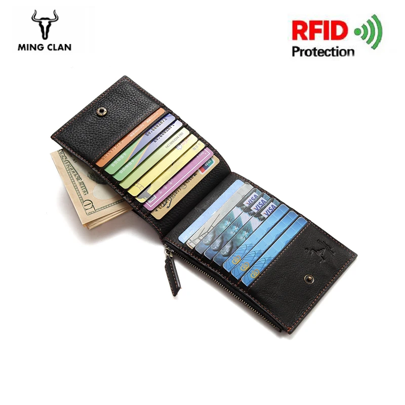 Модные женские кошельки из натуральной кожи с радиочастотной идентификацией