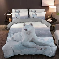 wolf animal bedding set dog cat printing kids adult lovely gift luxury duvet cover sets comforter bed linen queen king size