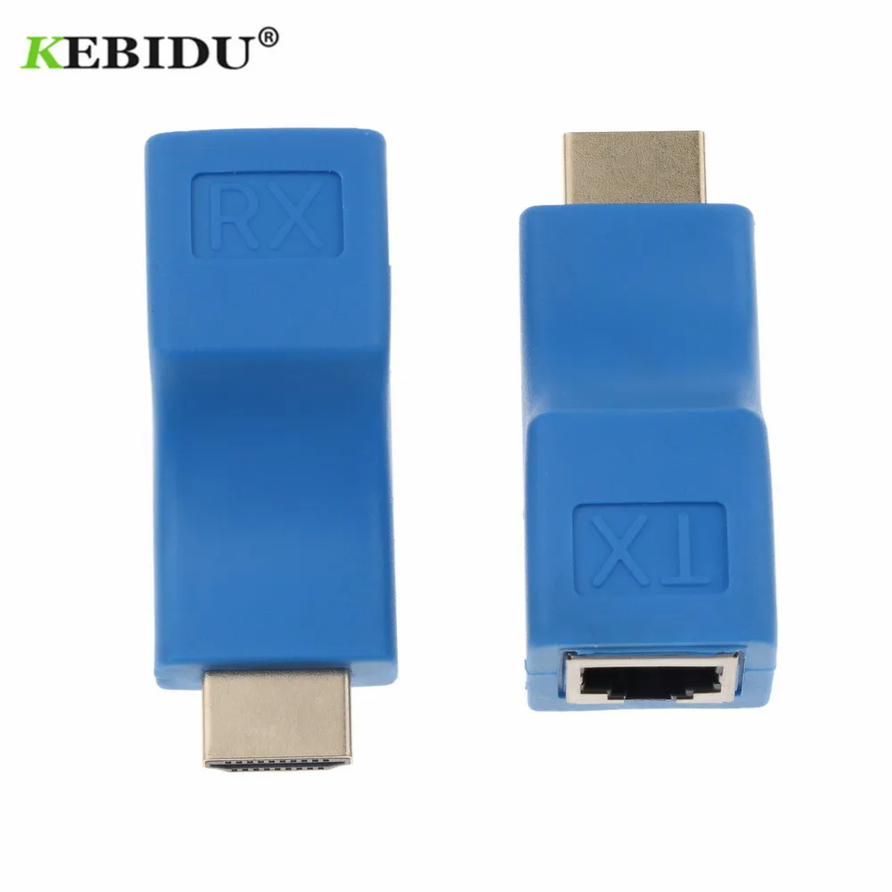 KEBIDU 1080P HDMI удлинитель через Cat 5E/6 сеть к Rj45 Lan Ethernet адаптер 4K RJ45 Порты LAN сеть HDMI удлинитель