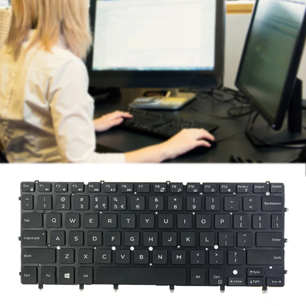 Профессиональная черная клавиатура пластик без Рамка для ноутбука Замена США