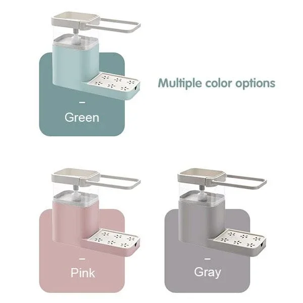 Диспенсер для мыла вешалка кухонных полотенец держатель губки ванной 3 в 1 ручная