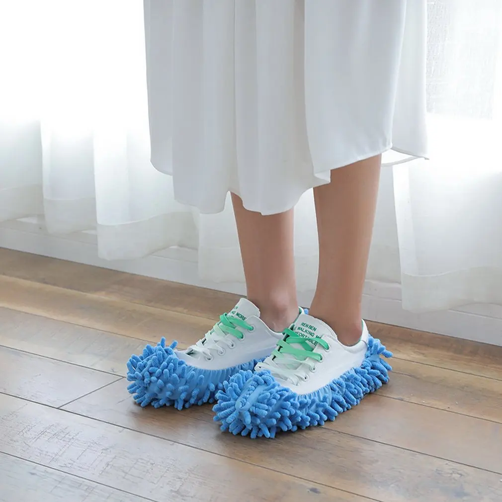 

Multi-Function Dust Duster Mop Slippers Shoes Cover Washable Reusable Microfiber Foot Socks Floor Cleaning Tools Shoe Cover