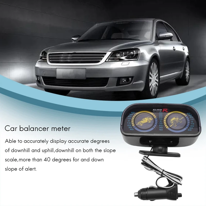 Euro Typer Car Adjustable Compass Balancer Slope Meter Tachometer |