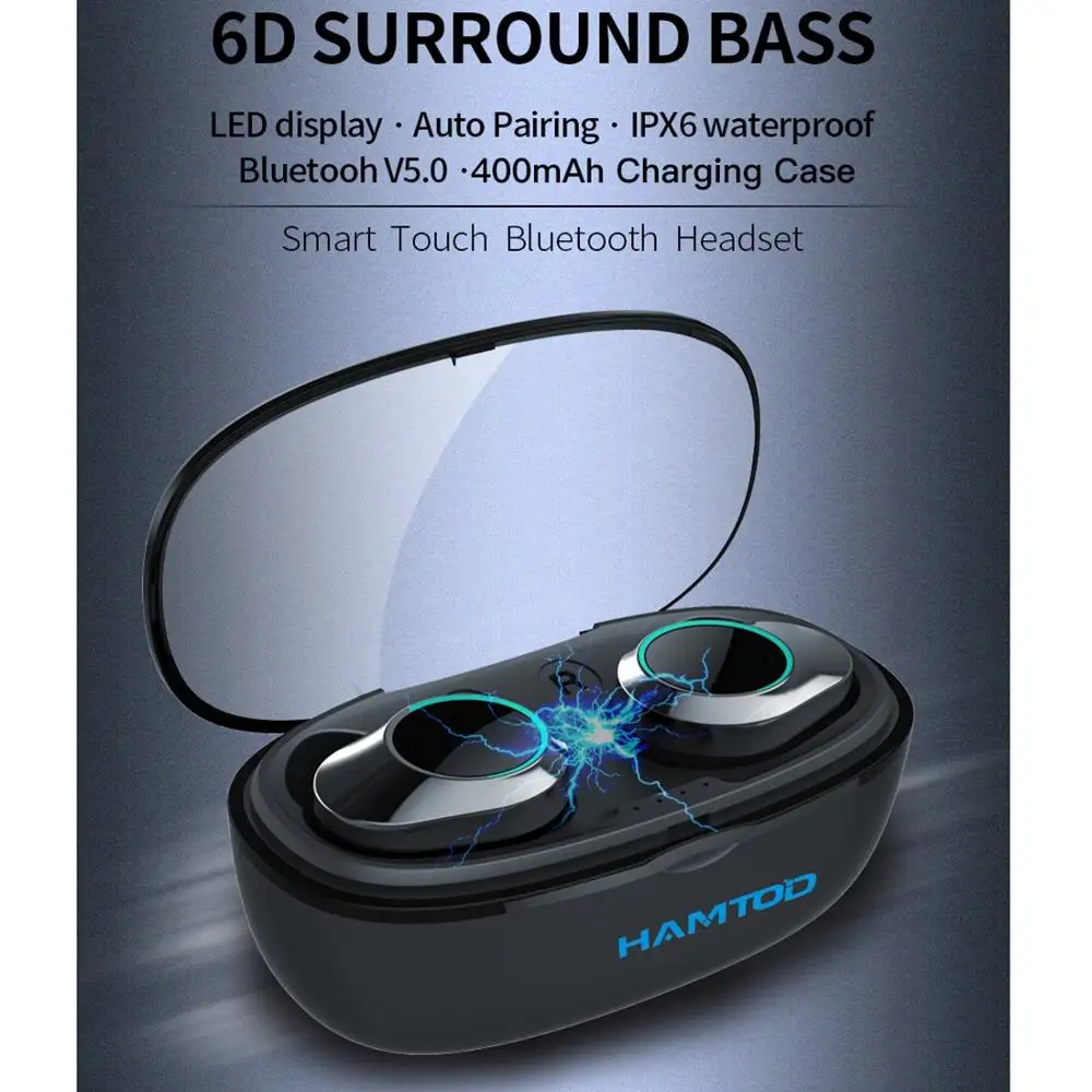 Беспроводные наушники HAMTOD G05 Bluetooth 5 0 гарнитура IP6X с водонепроницаемым сенсорным