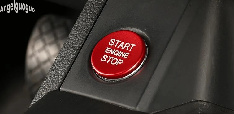 Красное/синее кольцо для запуска и остановки двигателя автомобиля декоративная