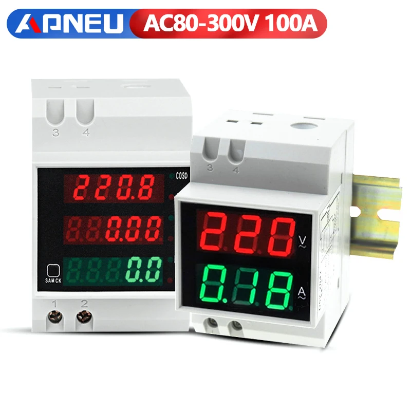 Din рейка Многофункциональный измеритель D52 2042 2047 цифровой светодиодный