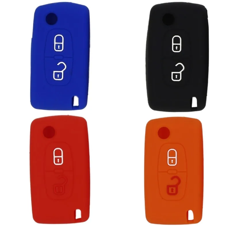 Силиконовый чехол для ключей от машины PEUGEOT 207 307 308 407 408 Citroen C3 C4 C4L C5 C6 Защитная