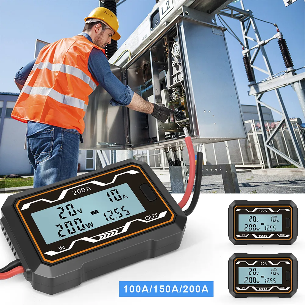 

Digital Wattmeter DC Electricity Meter Analyzer Voltmeter Ammeter Tester Voltammeter Electric Consumption Meter High Precision