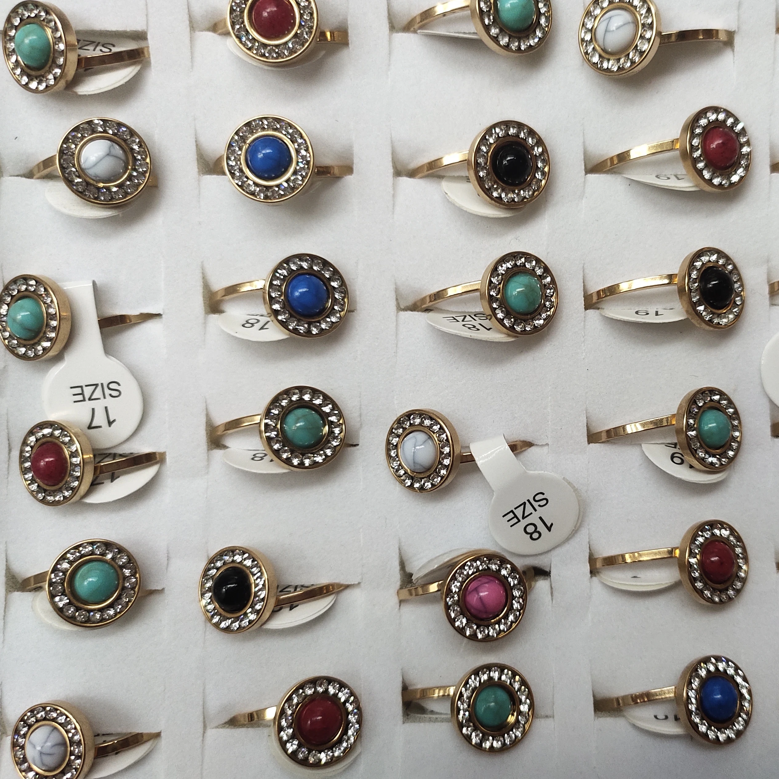 

36 шт., кольца из нержавеющей стали в винтажном стиле