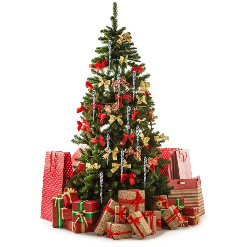 12 шт. 13 см имитация рождественской елки подвесное украшение искусственный