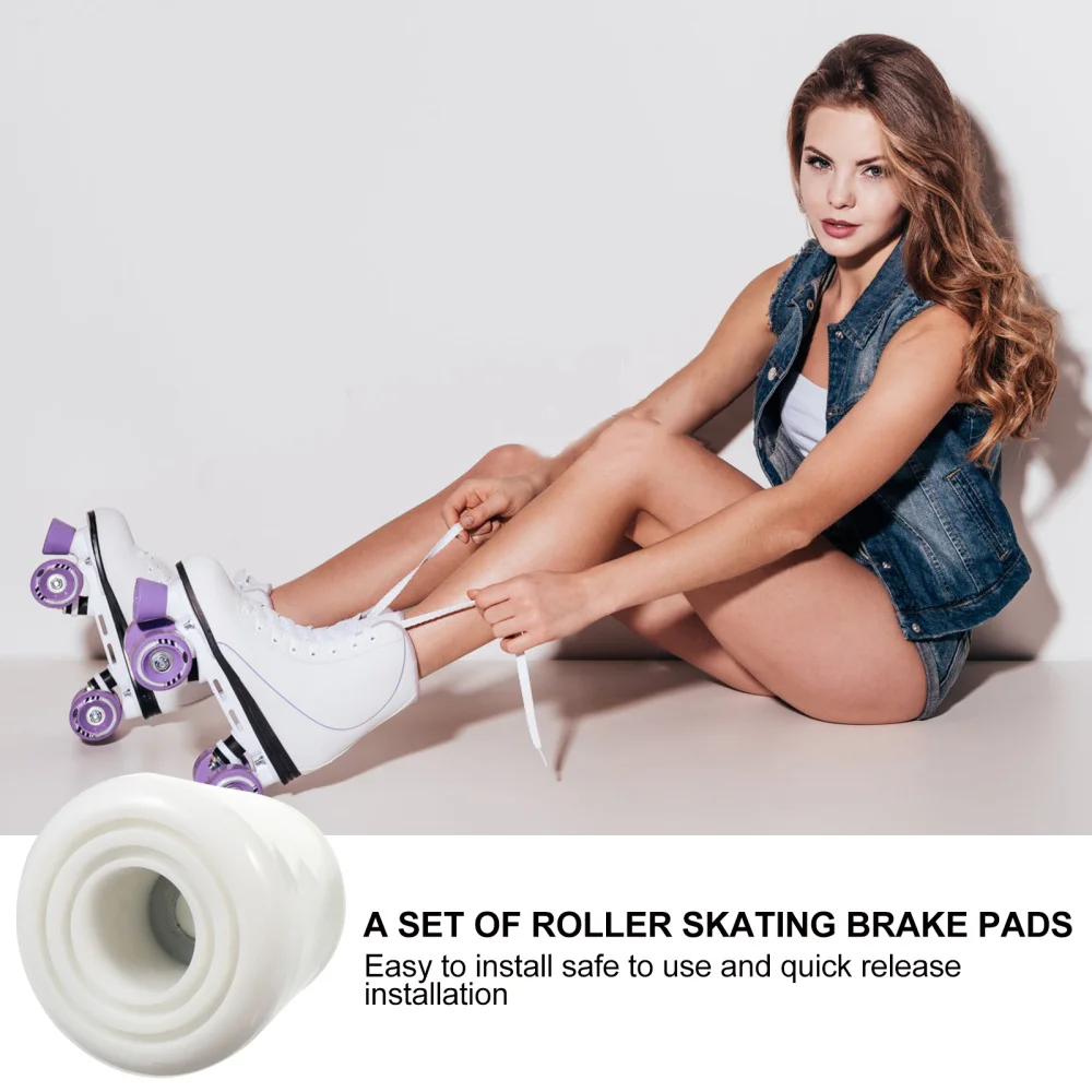 

4pcs Exercise Roller Skates Brake Pads Roller Skates Brake Pad Brake Blocks