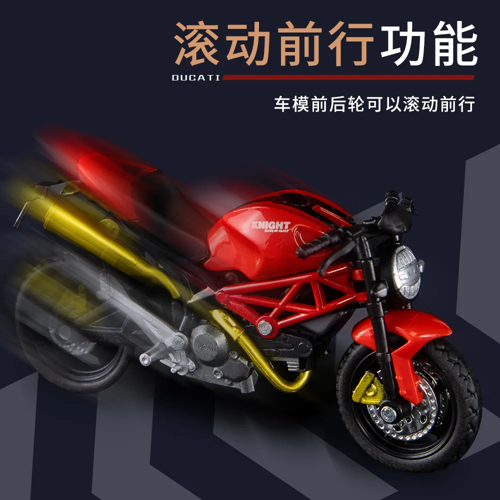 1:18 мини локомотив Монстр Ducati украшение автомобиля имитация сплава модель