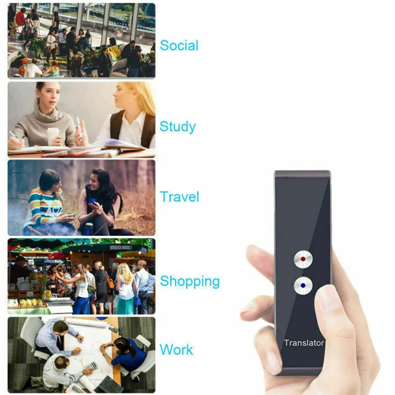 Многоязычный портативный Smart Voice T8 переводчик двусторонний в режиме реального