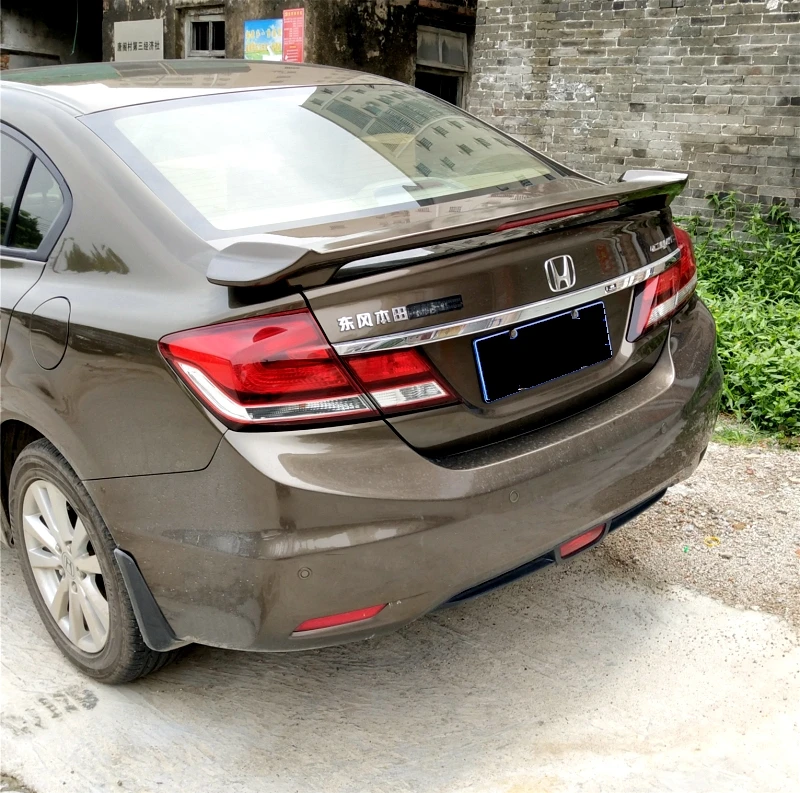 

High quality ABS material for Honda Civic 2012 2013 2014 car spoiler primer DIY color car beautification car rear wing spoiler