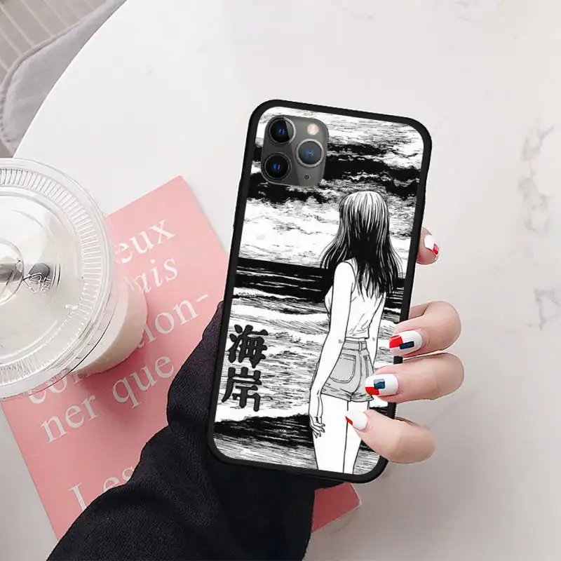 

Junji Ito Tees Horror Phone Case for iPhone 11 12 mini pro XS MAX 8 7 6 6S Plus X 5S SE 2020 XR