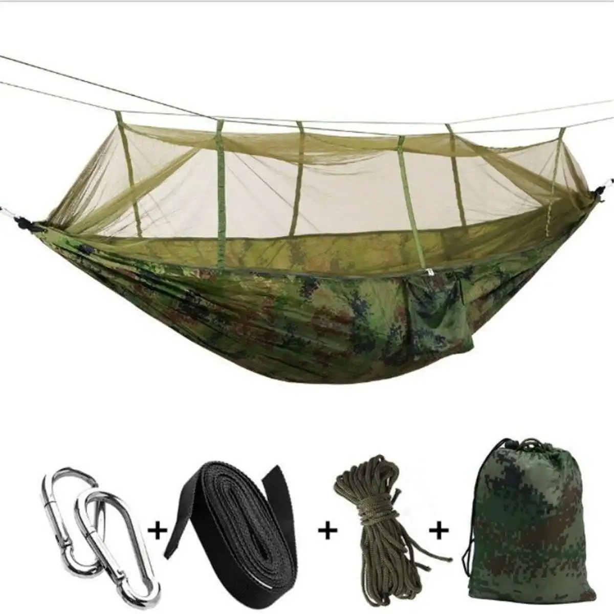

Lightweight Portable Camping Hammock Tent Awning Rain Fly Tarp Waterproof Mosquito Net Hammock Canopy 210T Nylon Hammocks