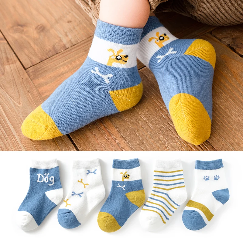 

5Pairs/lot Baby Socks Soft Breathable Autumn Winter Baby Socks for Girls Newborn Cartoon Boy Toddler Socks for Children's Socks