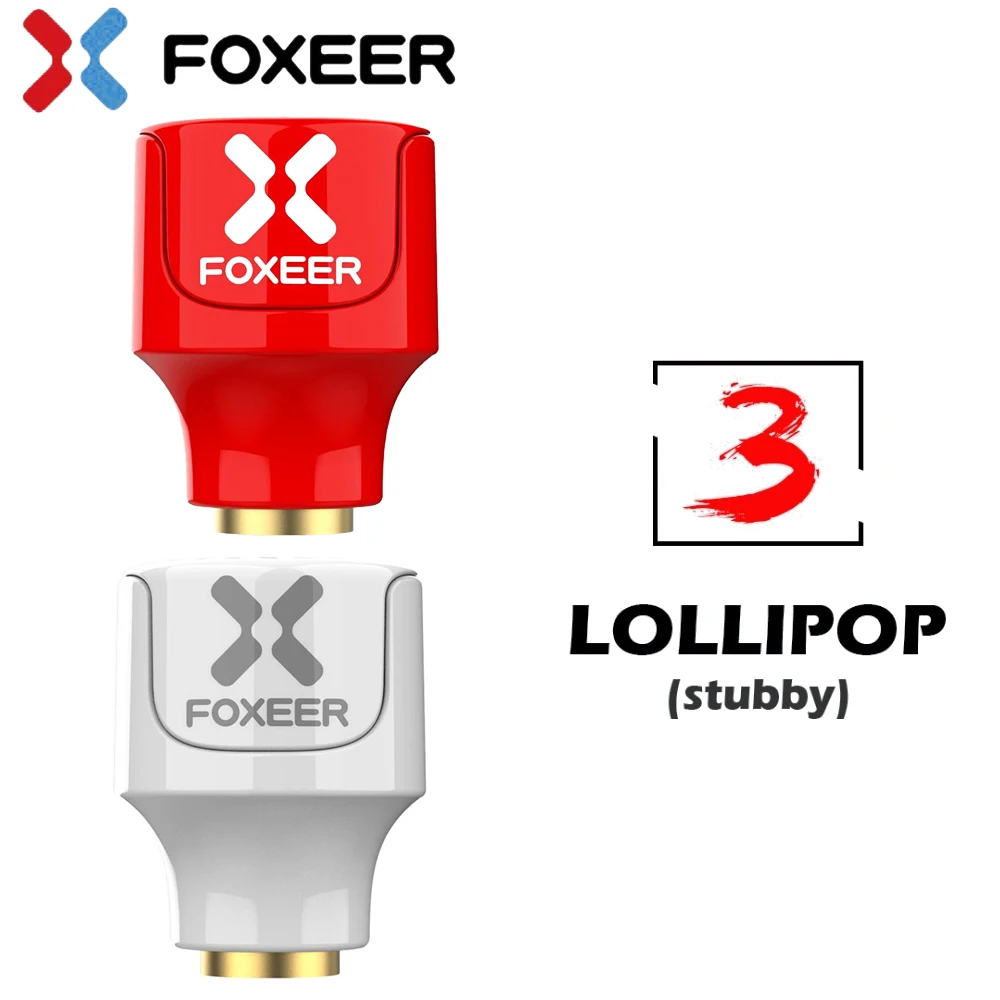 Foxeer леденец 3 Stubby антенна 5 8 Г 2.3Dbi RHCP LHCP 22 7 мм 4 г FPV SMA микро гриб приемник для
