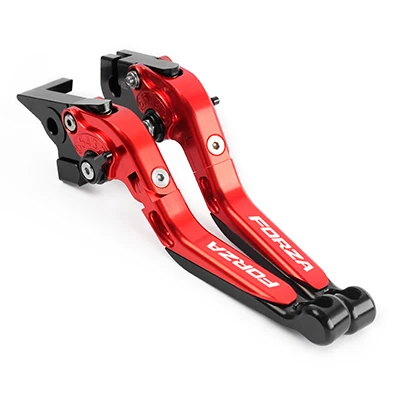 red black Для Honda FORZA 300 125 250 2010- аксессуары для мотоциклов регулируемые складные удлиняющиеся тормозные рычаги сцепления ручка бар - Цвет: red black