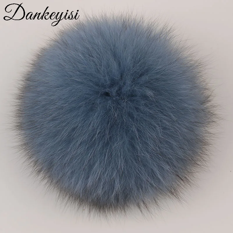 

DANKEYISI 14-15cm Real Fox Fur Pompoms Mink Fur Pom Poms Natural Raccoon Fur Pompon For Scarf Gloves Hats Cap