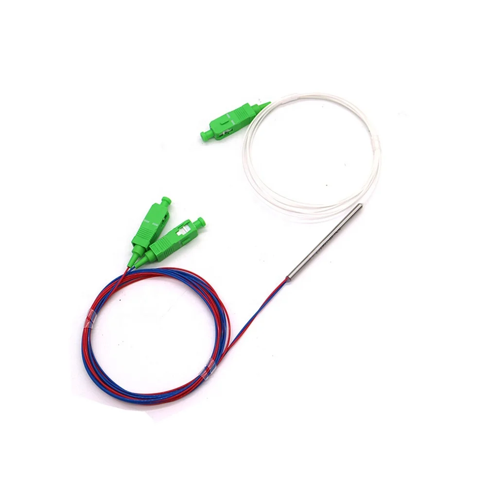 10 шт. упаковочный волоконно-оптический FBT сплиттер с разъемом SC APC 1x2 0 9 мм