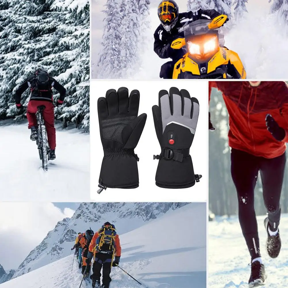

Motorcycle Gloves Waterproof Heated Moto Touch Screen Battery Powered Motorbike Racing Riding Gloves Winter