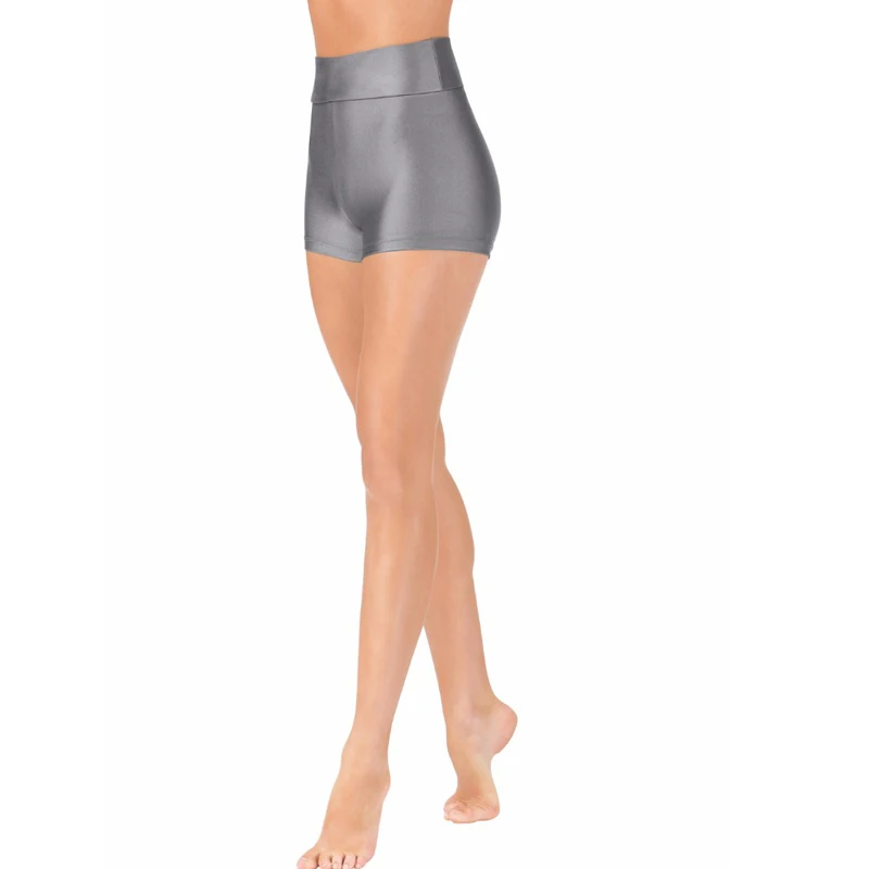 Гимнастические шорты из лайкры и спандекса с высокой талией для взрослых| |