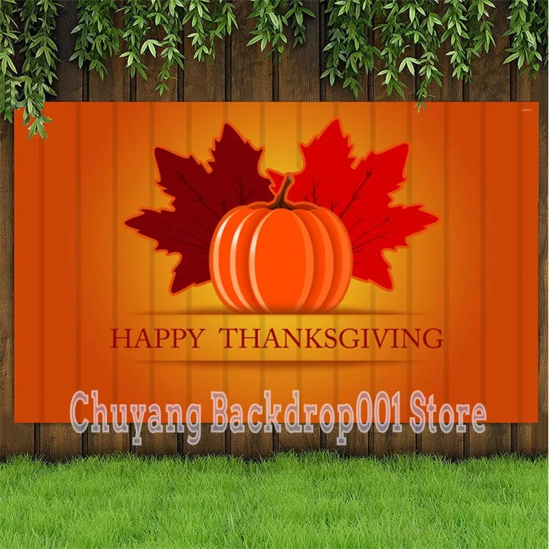 

Thanksgivein Day Photo Backdrop Fall Pumpkin Turkey Autumn Happy Birthday Party Decoration Photography Backgrounds Banner