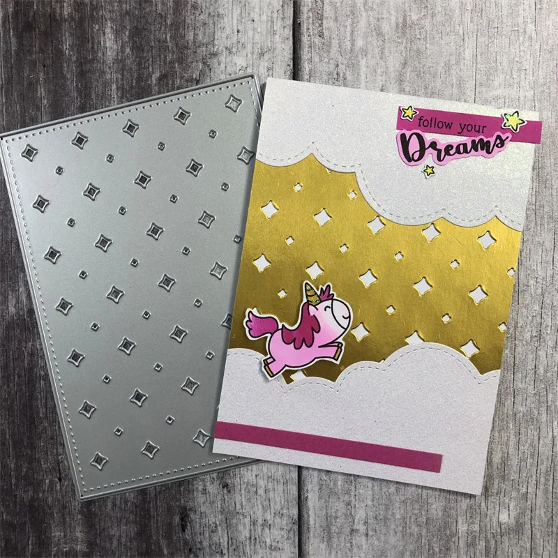

Star Background Board Plate Cutting Dies Metal Stencils for DIY Scrapbooking Photo Album Paper Cards Craft Decor New 2020 Die