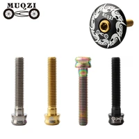 muqzi bike titanium headset cap screw stem top cover with washers bolt m6x30 m6x35mm mtb road fixed gear bicycle parts