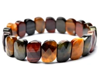 red yellow blue tiger eye 15x10 the surface of the cut exquisite bracelet