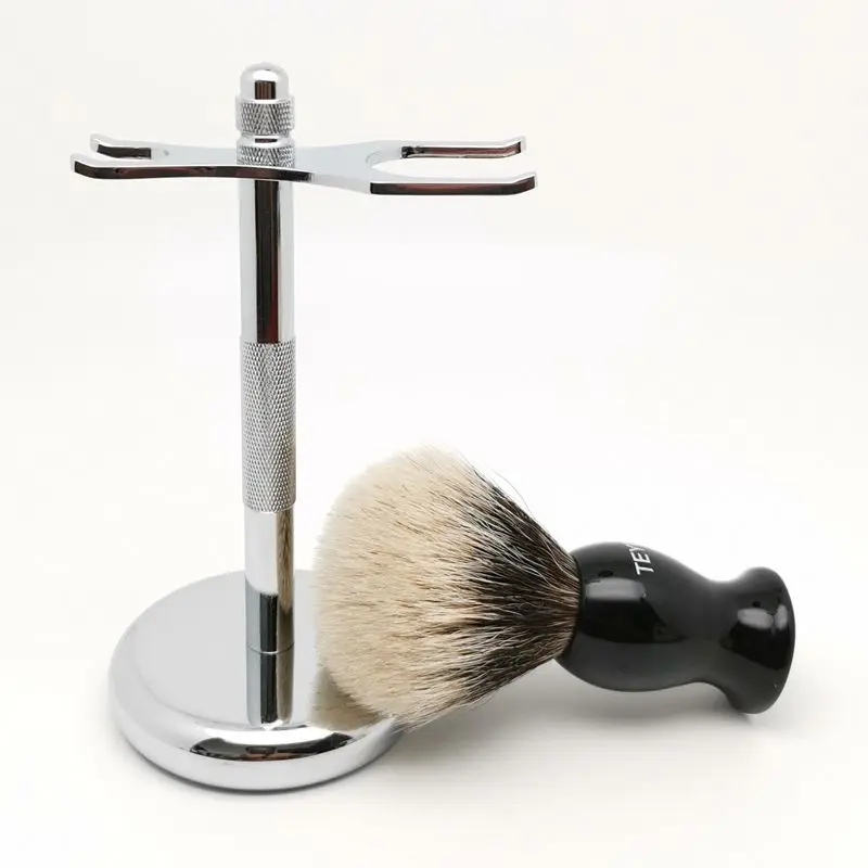 TEYO набор из двух лент для бритья с серебряным наконечником, тончайшая щетка для бритья и подставка для бритья, идеально подходит для влажног... от AliExpress RU&CIS NEW